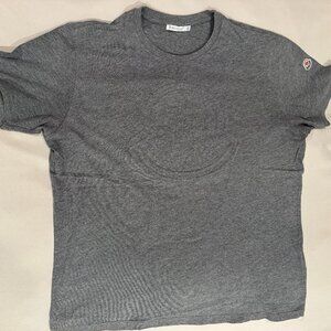 Mens Moncler Grey T Shirt with embroidered logo
